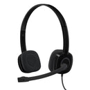 logitech h151 multi device wired stereo headset with 3.5mm audio ja…
