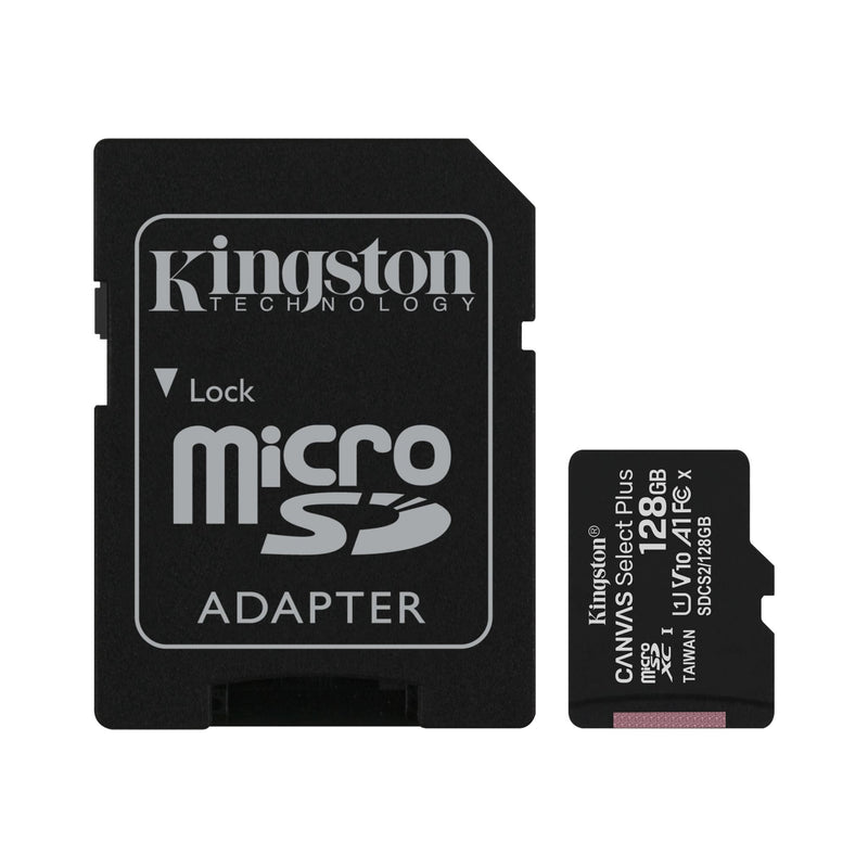kingston canvas select plus microsd memory card 128gb