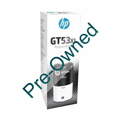 hp gt53xl 135ml black original ink bottle cpo - box opened/box dama…