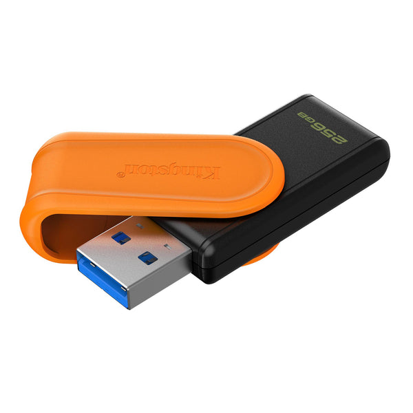 kingston 256gb portable usb 3.2 gen 1 datatraveler exodia s (black/…