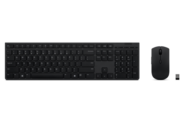 lenovo professional wireless rechargeable combo keyboard and mouse