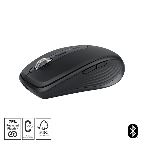 logitech mx anywhere 3s wireless mouse - graphite 8k dpi sensor, fa…