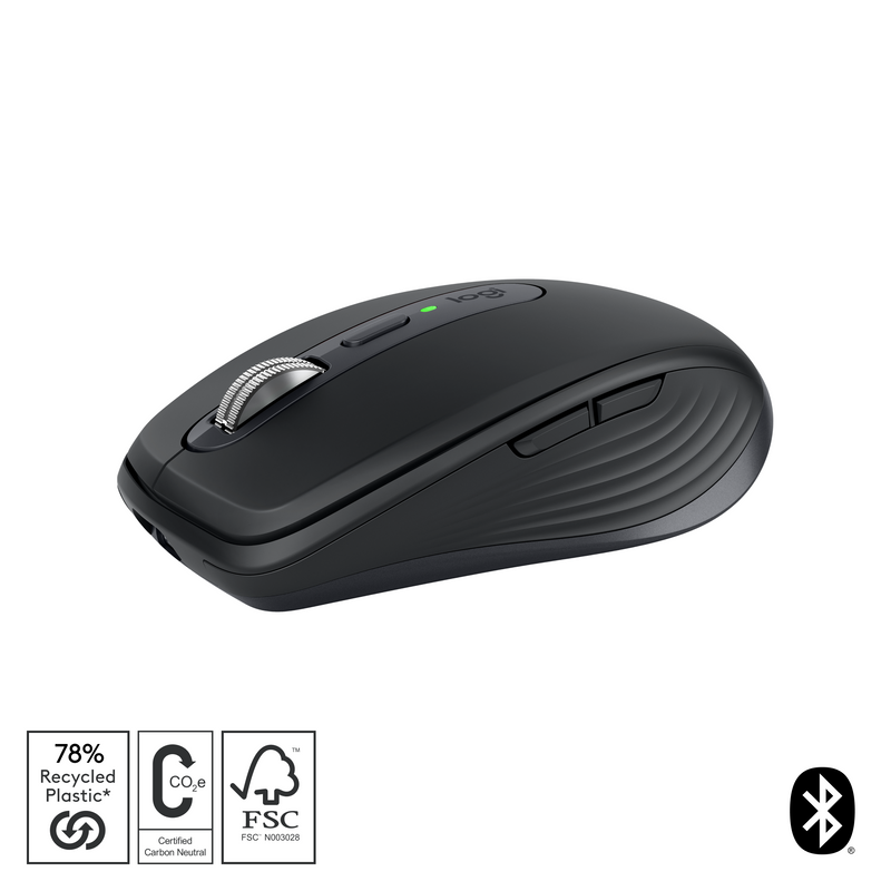 logitech mx anywhere 3s wireless mouse - graphite 8k dpi sensor, fa…