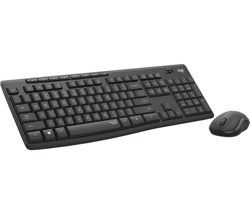 logitech mk295 wireless silent keyboard and mouse combo - black sil…