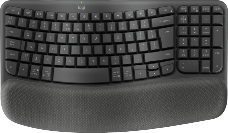 logitech cordless keyboard wave keys - graphite