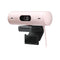 logitech brio 500 full hd 1080p webcam with light correction rose