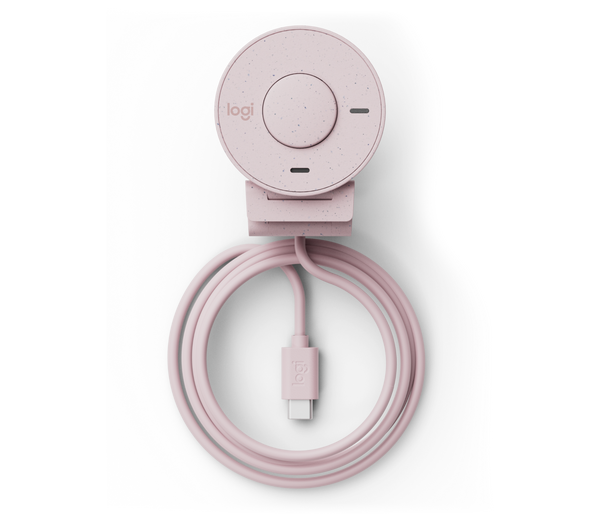 logitech brio 300 full hd 1080p webcam rose