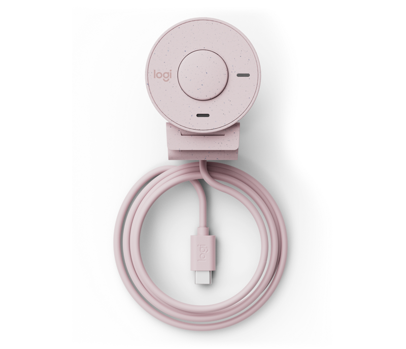 logitech brio 300 full hd 1080p webcam rose