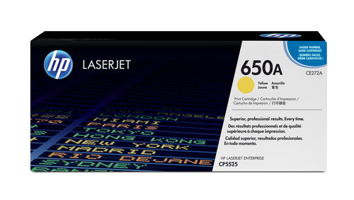 hp 650a color laserjet cp5525 yellow print cartridge