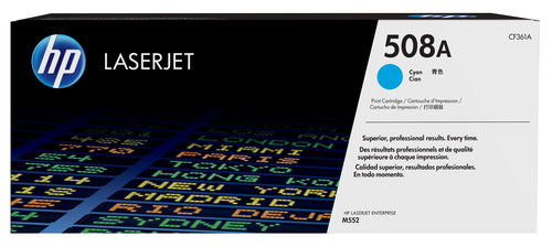 hp 508a cyan laserjet enterprise m552/m553 toner cartridge cartridg…