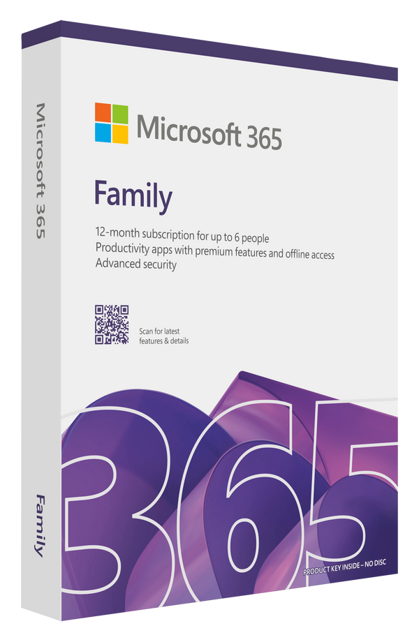 microsoft m365 family english subscri 1 year africa only medialess
