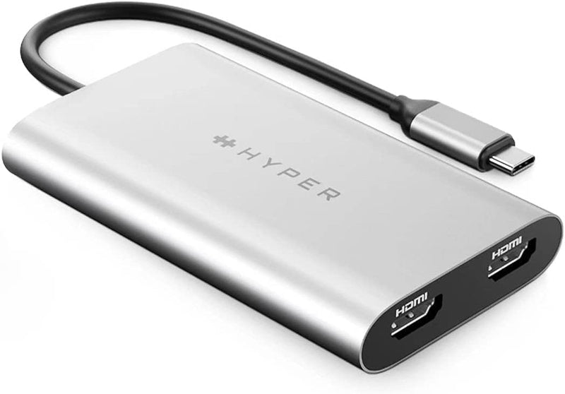 hyperdrive usb-c to duel hdmi adapter+pd over usb (m1)