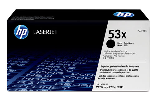 hp 53x laserjet q7553x black print cartridge prints approximately 7…