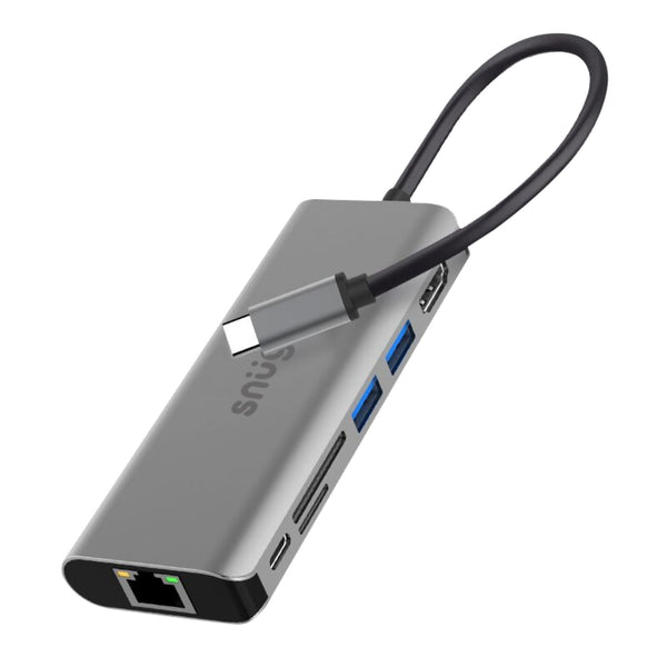 snug 7 port multifunction hub with usb type-c connector increases p…