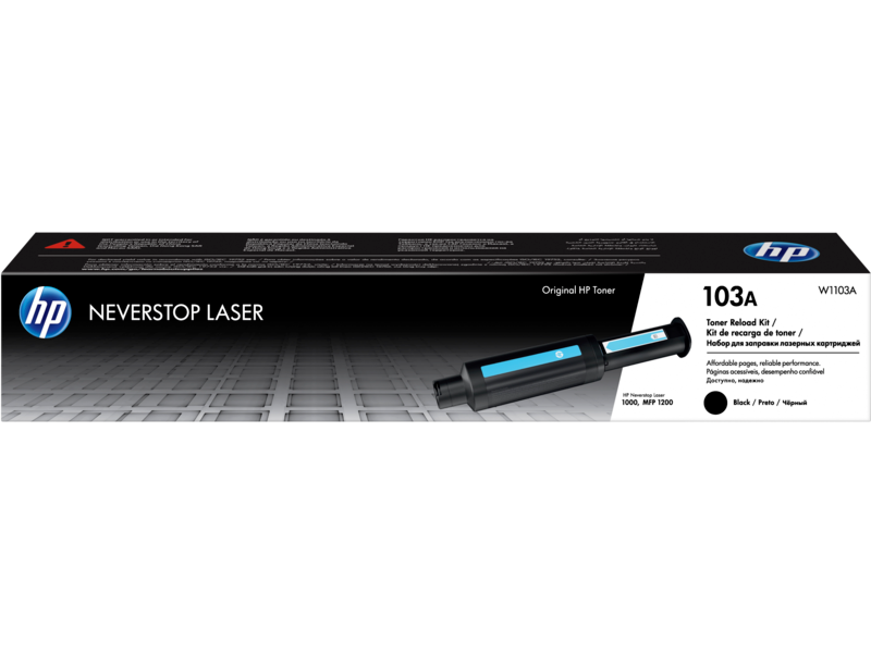 hp 103a black original neverstop laser toner reload kit