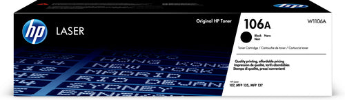 hp #106a black original laser toner cartridge