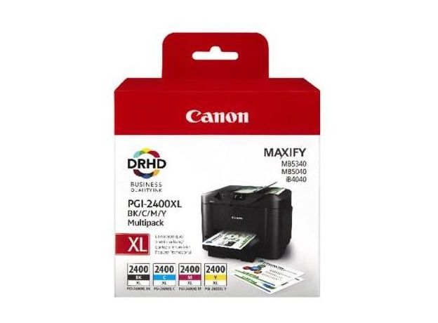 canon ink multipack pgi-2400xl-bk/c/m/y